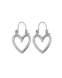 Mini Heartbreaker Hoops- Silver View 1