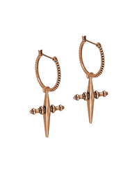 Cross Hoops- Rose Gold