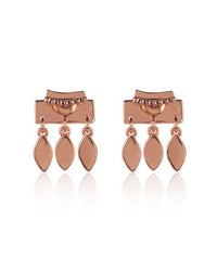 Marquise Dangle Studs- Rose Gold View 1