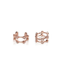 Pave Hex Ear Cuff - Rose Gold View 1