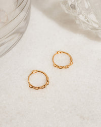 Continuous Chain Hoops- Gold View 2