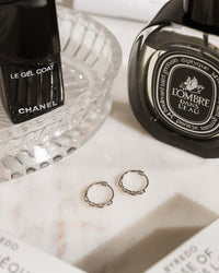 Continuous Chain Hoops- Silver View 3