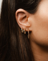 Baby Rope Hoops- Rose Gold View 3