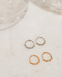 Continuous Chain Hoops- Gold View 4
