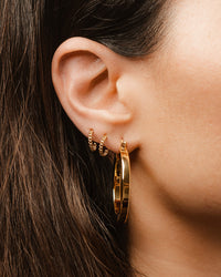 Baby Chain Hoops- Silver View 2
