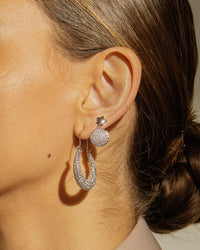Pave Disc Star Studs- Gold View 4