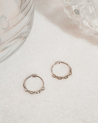 Continuous Chain Hoops- Silver View 4