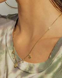 Cicero Charm Necklace- Gold View 2