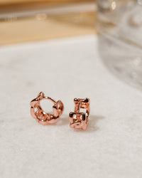 Baby Curb Link Huggies- Rose Gold View 3