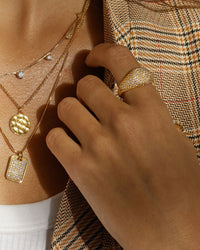 Pave Signet Ring- Gold View 4