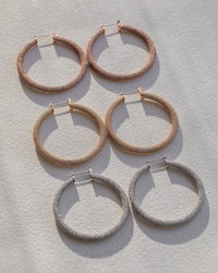 Pave Amalfi Hoops- Rose Gold View 5