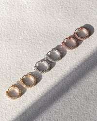 Pave Amalfi Huggies- Rose Gold View 4