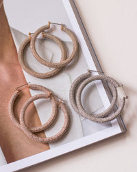 Pave Amalfi Hoops- Gold View 8