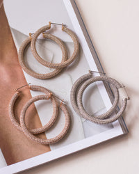 Pave Amalfi Hoops- Gold View 7
