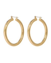 Gold plated L and V alphabet hoops 50 mm 