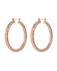 Amalfi Tube Hoops- Rose Gold View 1