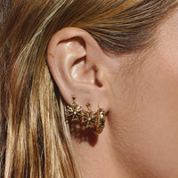 The Fleur Hoops- Gold View 3