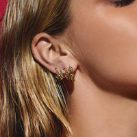 The Fleur Hoops- Gold View 4