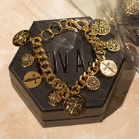 The Cross Coin Bracelet- Gold view 2