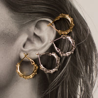 The Fleur Hoops- Gold View 2