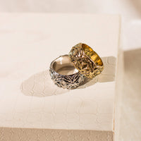 The Fleur Cigar Band- Silver View 2