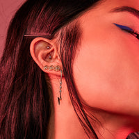 The Fleur Crawler Earrings- Gold view 2