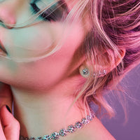 The Fleur + Spike Studs Set- Silver View 2