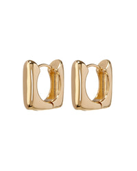 Art Deco Huggies (15mm)- Gold