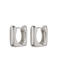 Art Deco Huggies (15mm)- Silver