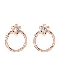 Flora Statement Hoops- Rose Gold View 1