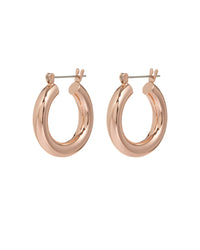 Baby Amalfi Tube Hoops- Rose Gold View 1