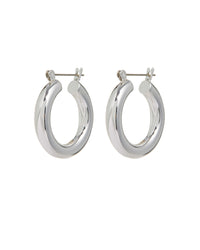 Baby Amalfi Tube Hoops- Silver