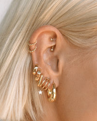 Baby Bastille Hoops- Gold View 2