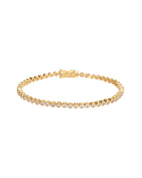 Ballier Bezel Tennis Bracelet- Gold View 1