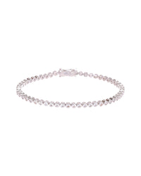Ballier Bezel Tennis Bracelet- Silver