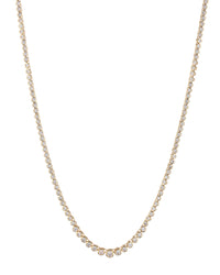 Ballier Bezel Tennis Necklace- Gold