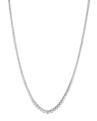 Ballier Bezel Tennis Necklace- Silver