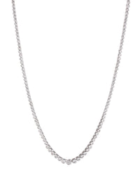 Ballier Bezel Tennis Necklace- Silver