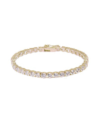 Ballier Bracelet- 4MM Round- Gold View 1