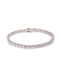 Ballier Bracelet- 4MM Round- Silver View 1