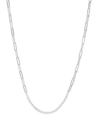 Ballier Chain Link Necklace- Silver