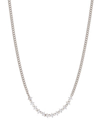 Ballier Curb Chain Necklace- Silver View 1