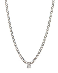 Bardot Stud Charm Necklace- Silver