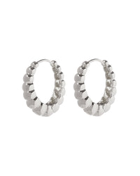 Beaded Bella Huggies (20mm)- Silver View 1