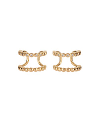 Beaded Diamonte Ear Cuff- Gold