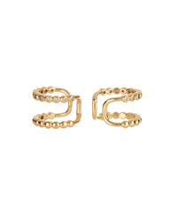 Beaded Diamonte Ear Cuff- Gold view 2