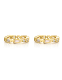 Bezel Stone Ring Set- Silver