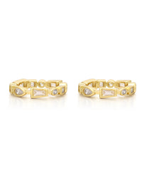 Bezel Stone Ring Set- Gold