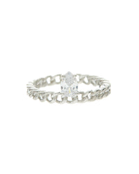 Bianca Stone Ring- Silver View 1