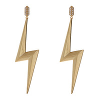 The Bolt Statement Earrings- Gold View 1